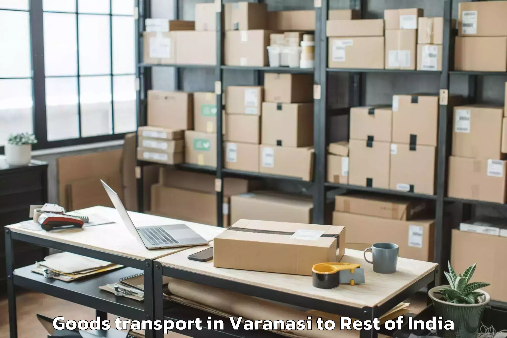 Expert Varanasi to Pokhribong Khasmahal Goods Transport